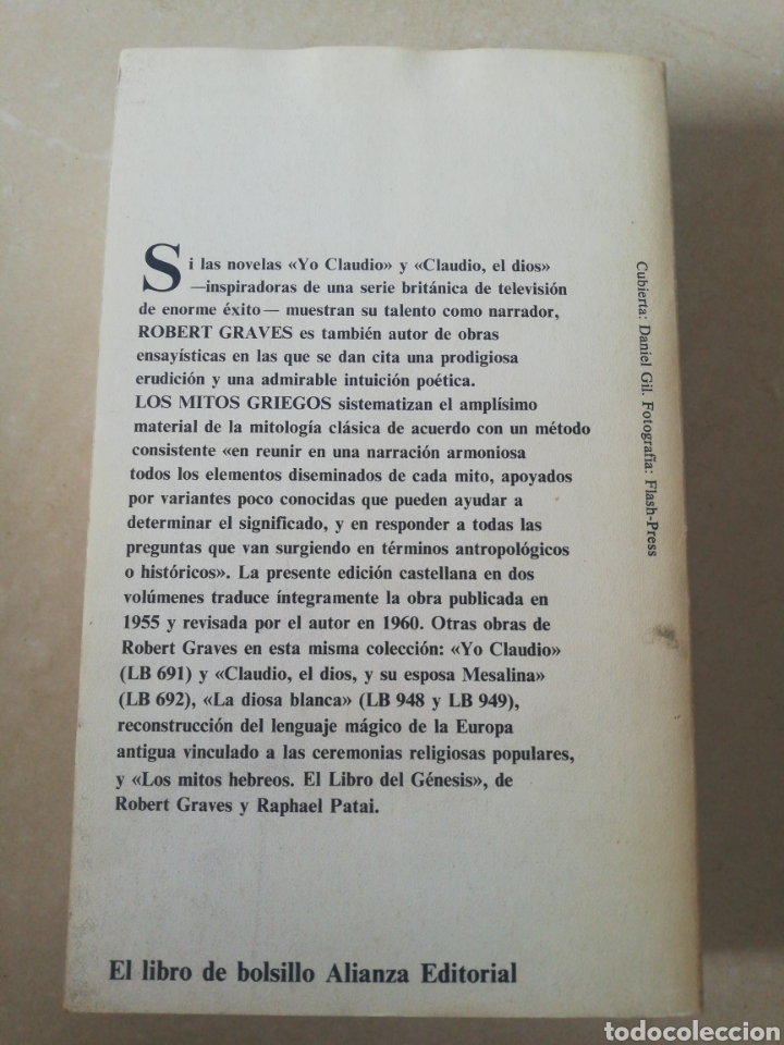 Libros: 1 los mitos griegos, Robert Graves, alianza editorial - Foto 2