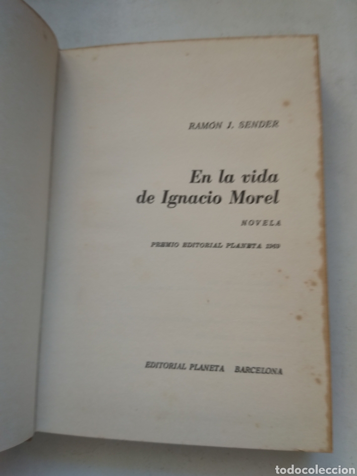 Libros: EN LA VIDA DE IGNACIO MOREL/RAMON J. SENDER - Foto 2
