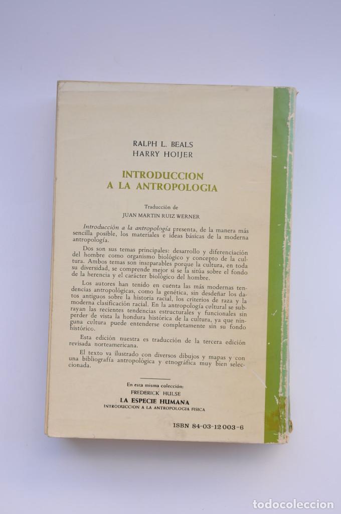 Libros: Introducci&oacute;n a la antropolog&iacute;a - BEALS, Ralph y HOIJER, Harry - Foto 3