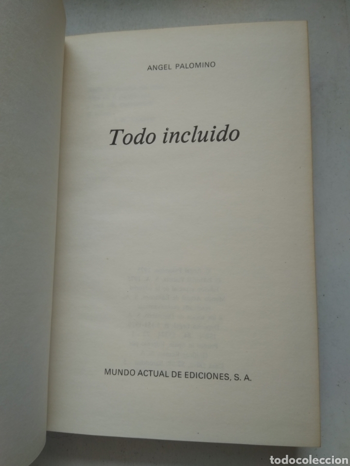 Libros: TODO INCLUIDO/ANGEL PALOMINO - Foto 2
