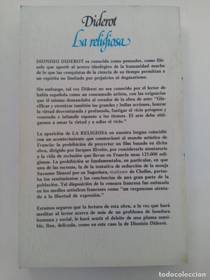 Libros: LA RELIGIOSA - DIONISIO DIDEROT - GRIJALBO - Foto 2