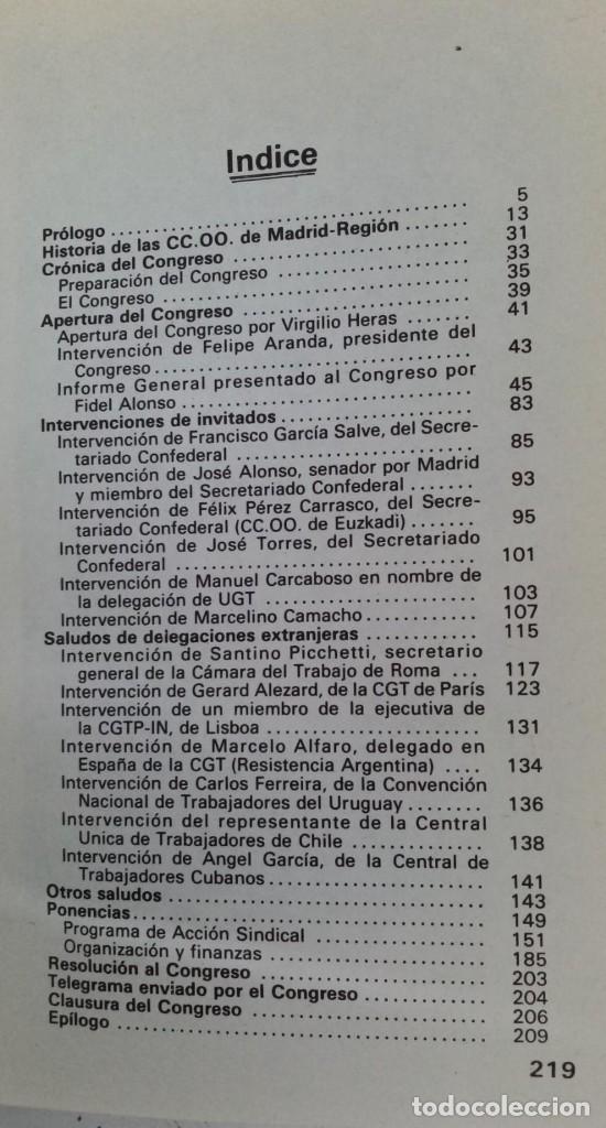 Libros: Primer congreso de la uni&oacute;n sindical de Madrid-Regi&oacute;n - vvaa - Foto 2