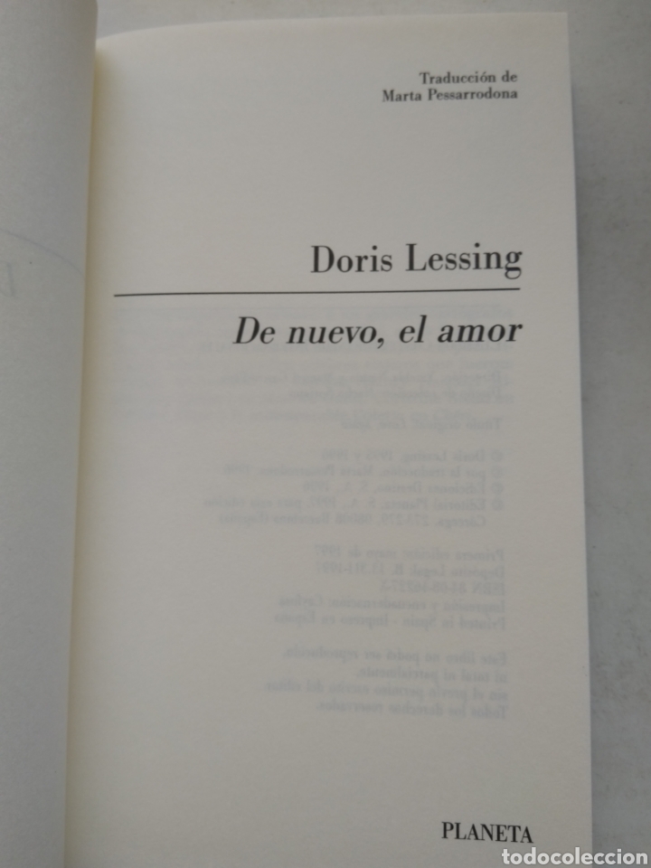 Libros: DE NUEVO, EL AMOR/DORIS LESSING - Foto 2