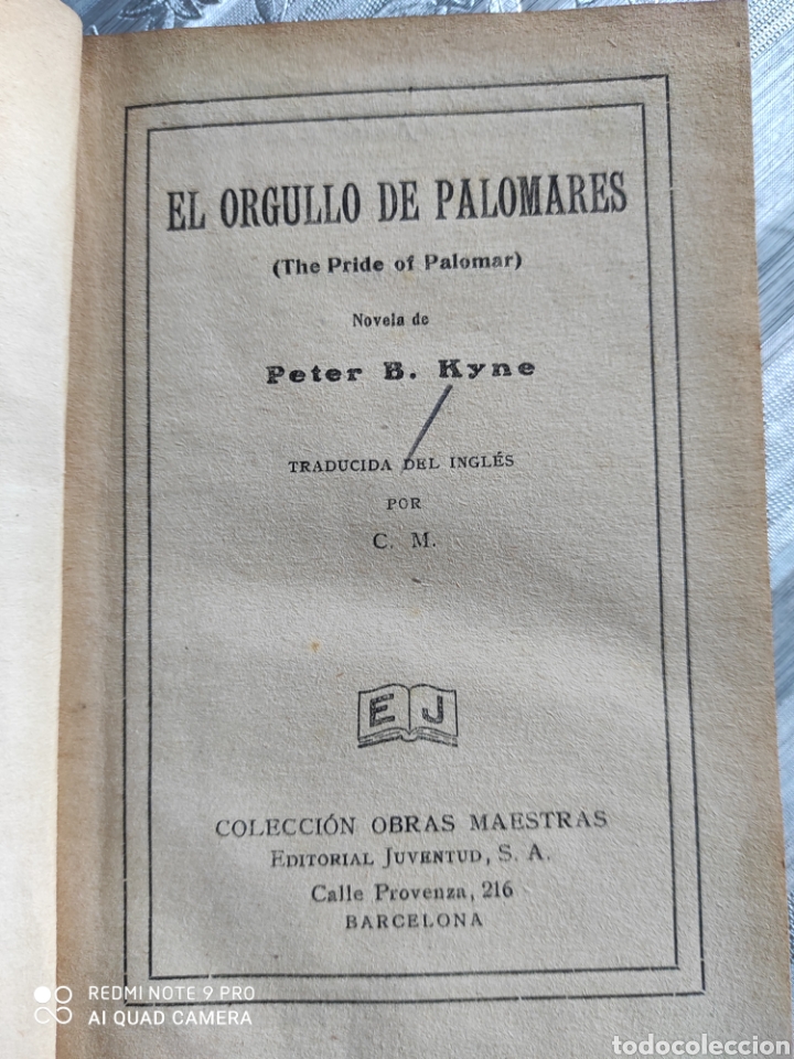Libros: El orgullo de palomares. Peter B.Kyne - Foto 2