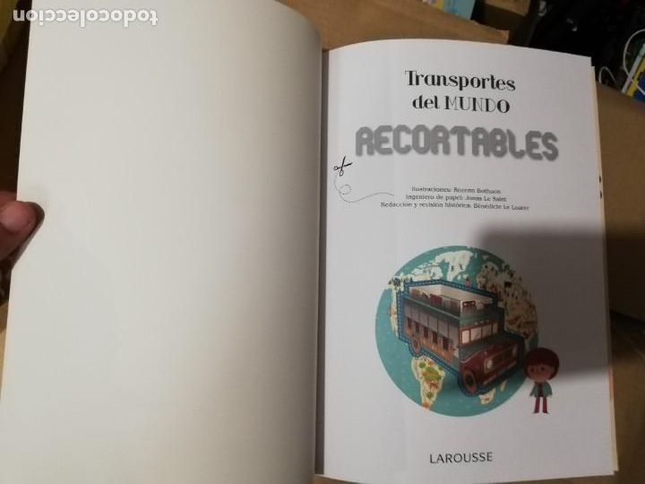 Libros: Transportes del mundo recortables. Larousse. Con p&oacute;ster. - Foto 3