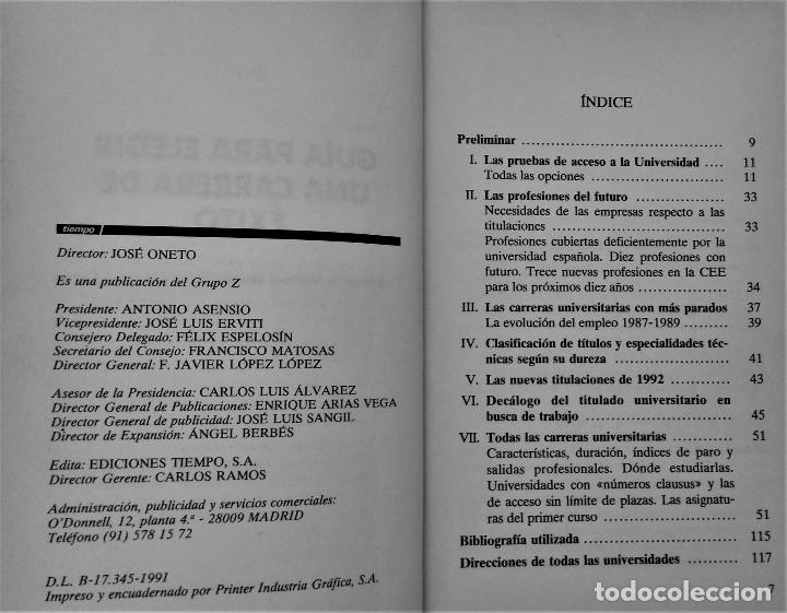 Libros: GUIA PARA ELEGIR UNA CARRERA DE EXITO - TIEMPO - Foto 3