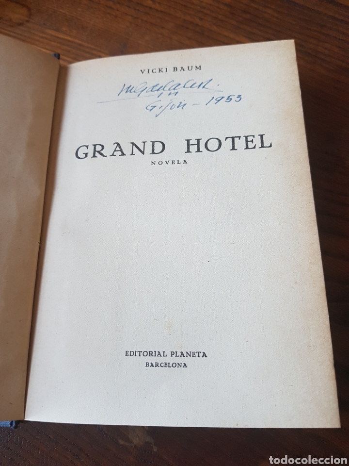 Libros: GRAND HOTEL - VICKY BAUM - 1952 - Foto 2