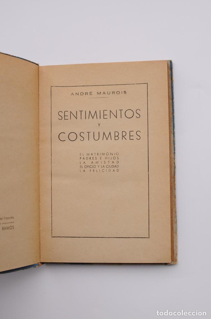 Libros: Sentimientos y costumbres - MAUROIS, Andr&eacute; - Foto 2