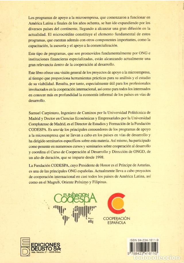 Libros: Los programas de apoyo a la microempresa en Am&eacute;rica Latina - Samuel Carpintero - Foto 4