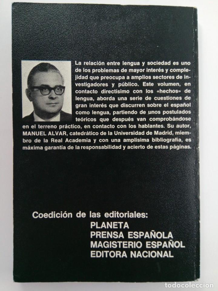 Libros: LENGUA Y SOCIEDAD - MANUEL ALVAR - PLANETA - Foto 2