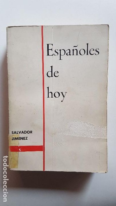 Libros: Espa&ntilde;oles de hoy. Salvador Jim&eacute;nez - Foto 1