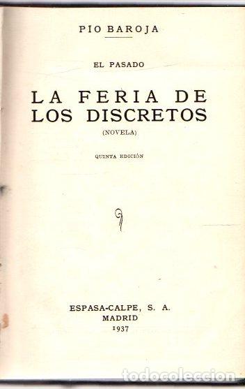 Libros: La feria de los discretos - Baroja, P&iacute;o - Foto 1
