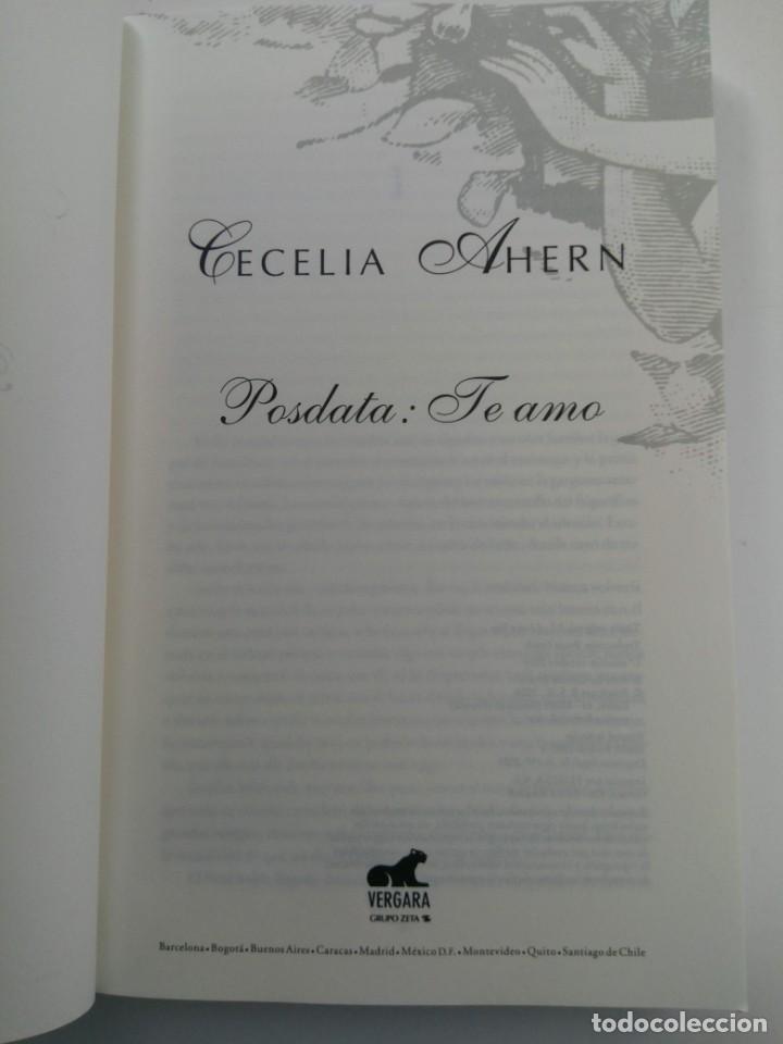 Libros: POSDATA: TE AMO - CECILIA AHERN - VERGARA - Foto 2