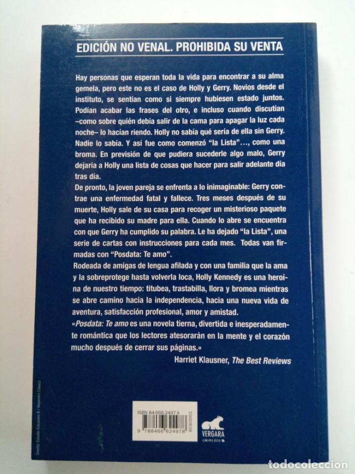 Libros: POSDATA: TE AMO - CECILIA AHERN - VERGARA - Foto 3
