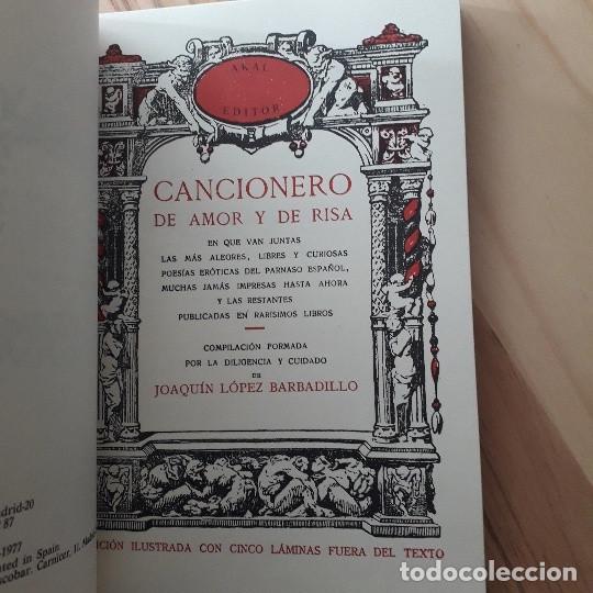 Libros: CANCIONERO DE AMOR Y DE RISA - JOAQU&Iacute;N L&Oacute;PEZ BARBADILLO - Foto 5