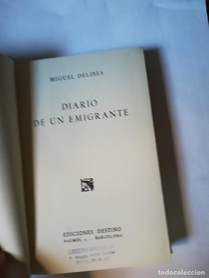 Libros: Diario de un emigrante - DELIBES, Miguel - Foto 2