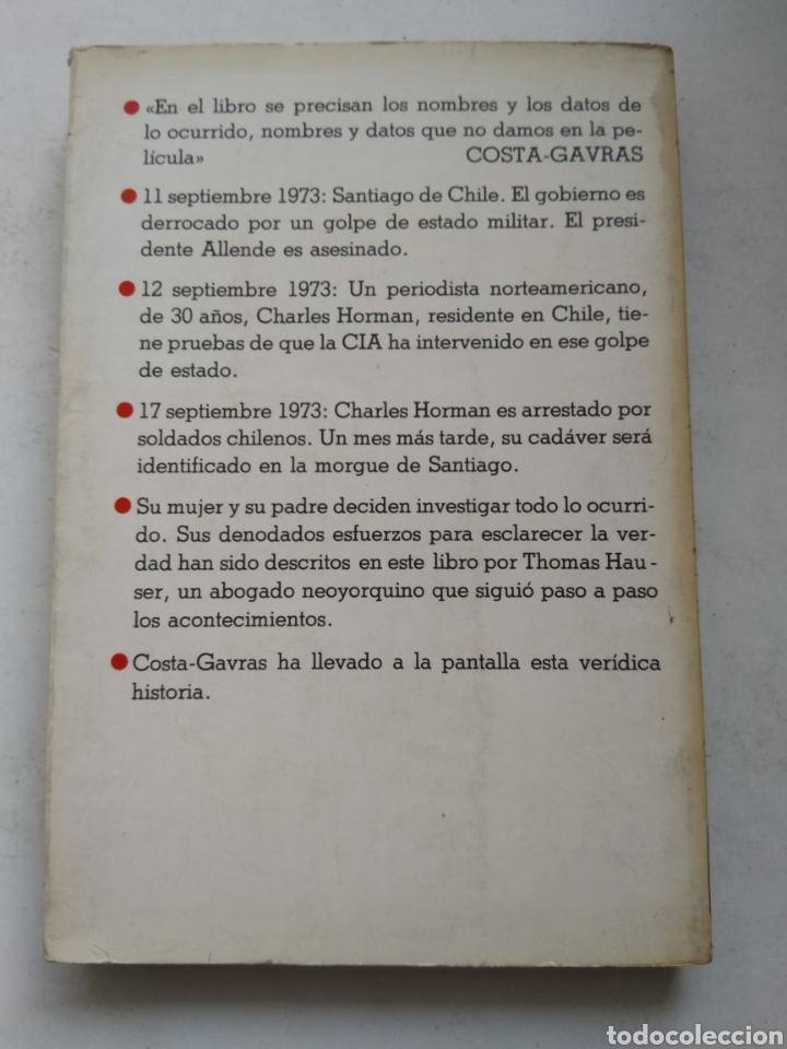 Libros: DESAPARECIDO/THOMAS HAUSER/COSTA-GRAVAS - Foto 3