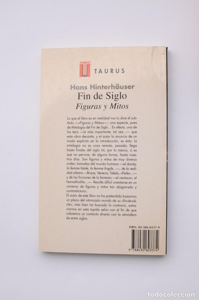 Libros: Fin de siglo. Figuras y mitos - HINTERH&Auml;USER, Hans - Foto 4