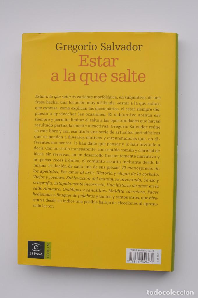 Libros: Estar que a la que salte - SALVADOR, Gregorio - Foto 4