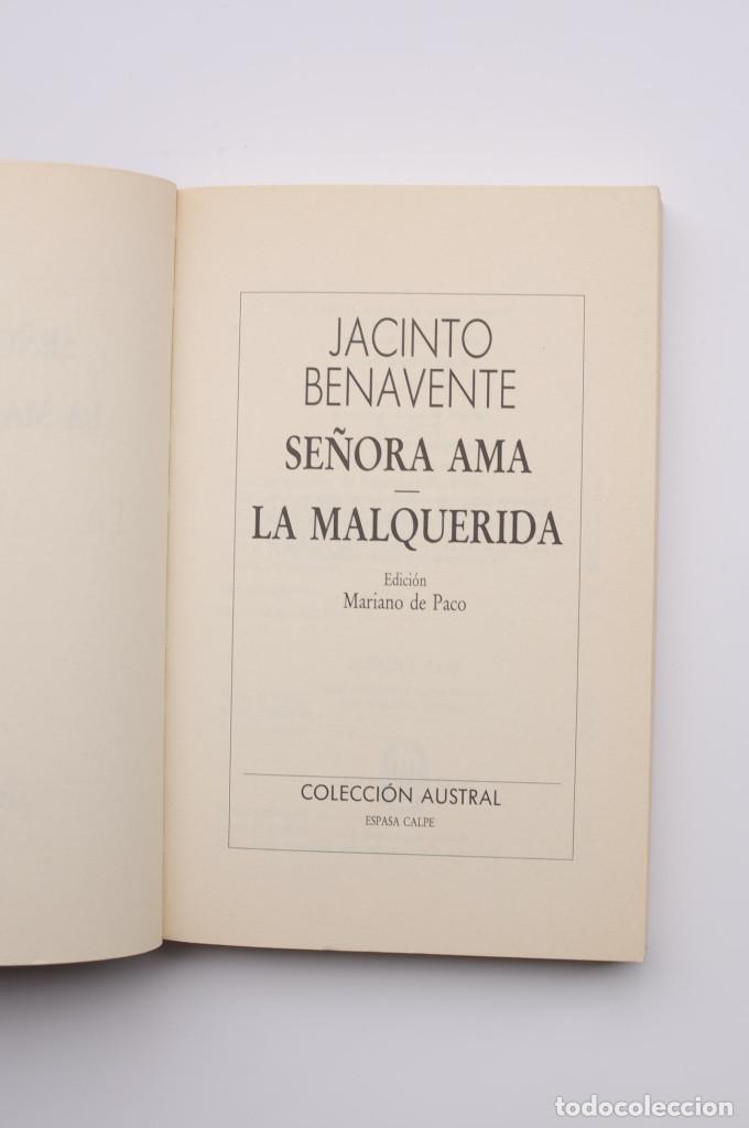Libros: Se&ntilde;ora ama, La Malquerida - BENAVENTE, Jacinto - Foto 2