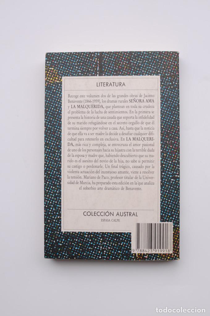Libros: Se&ntilde;ora ama, La Malquerida - BENAVENTE, Jacinto - Foto 3