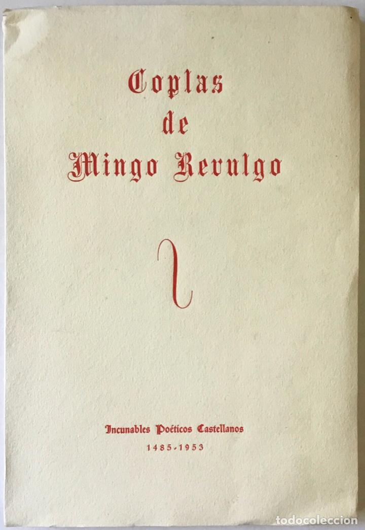 Libros: COPLAS DE MINGO REVULGO (1485). - Foto 1