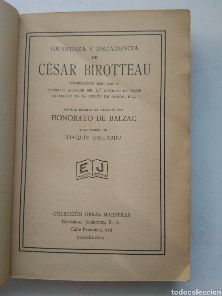 Libros: CESAR BIROTTEAU/HONORATO DE BALZAC - Foto 3