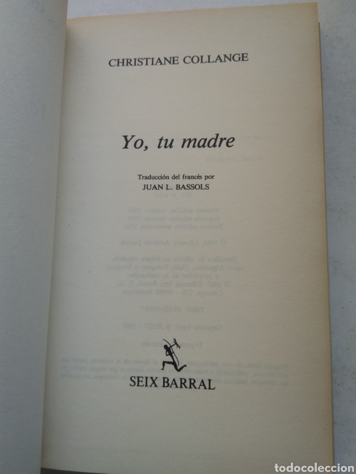 Libros: YO, TU MADRE/CHRISTIANE COLLANGE - Foto 2