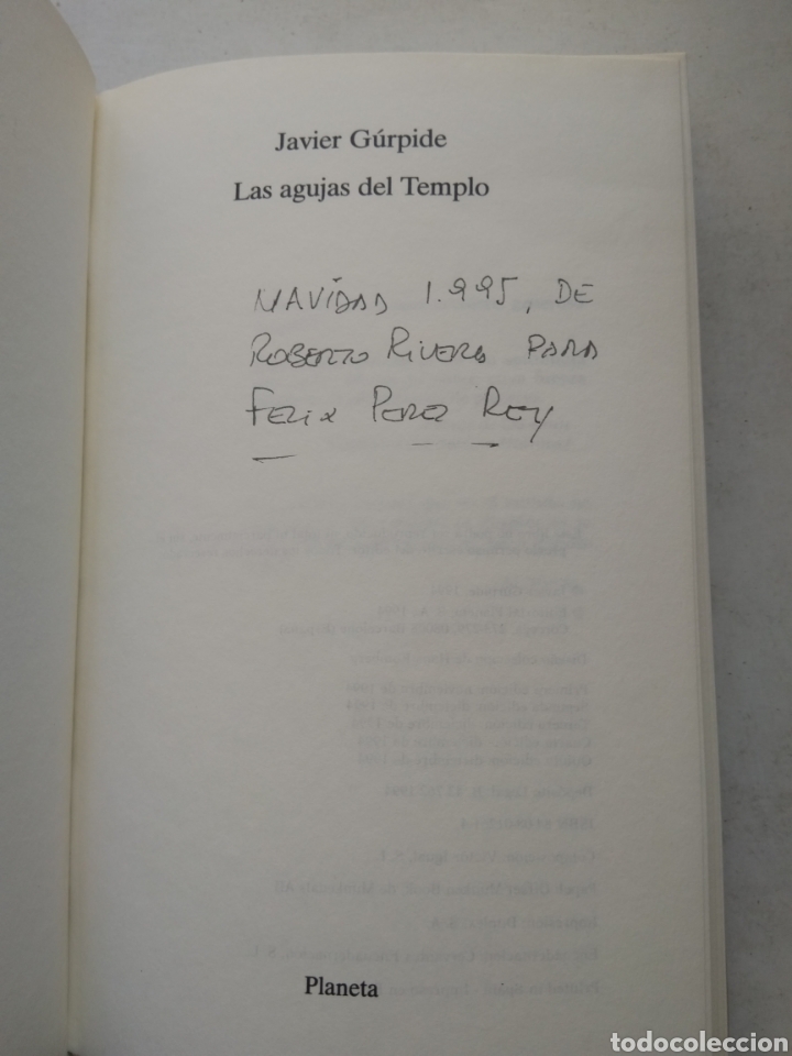 Libros: LAS AGUJAS DEL TEMPLO/JAVIER G&Uacute;RPIDE - Foto 2