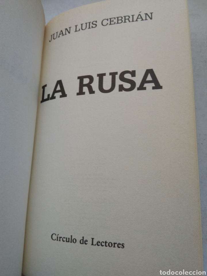 Libros: LA RUSA/JUAN LUIS CEBRIAN - Foto 2