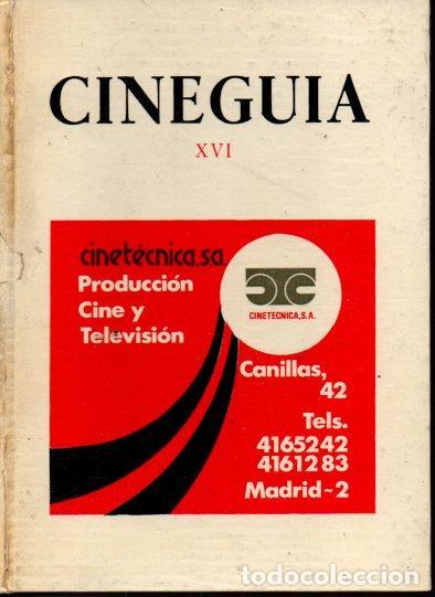 Libros: CINEGUIA. DIRECTORIO ESPA&Ntilde;OL DEL CINE, EL TEATRO Y TELEVISION. XVI. - BARBERO GALLARDO, Jos&eacute; Luis. (