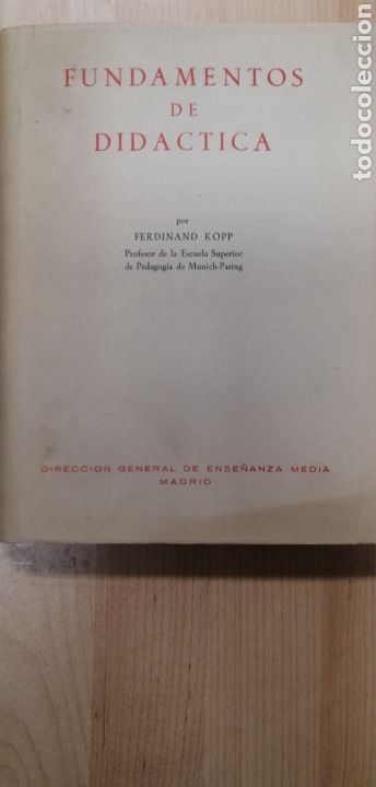 Libros: Fundamentos de did&aacute;ctica. - Ferdinand Kopp - Foto 1