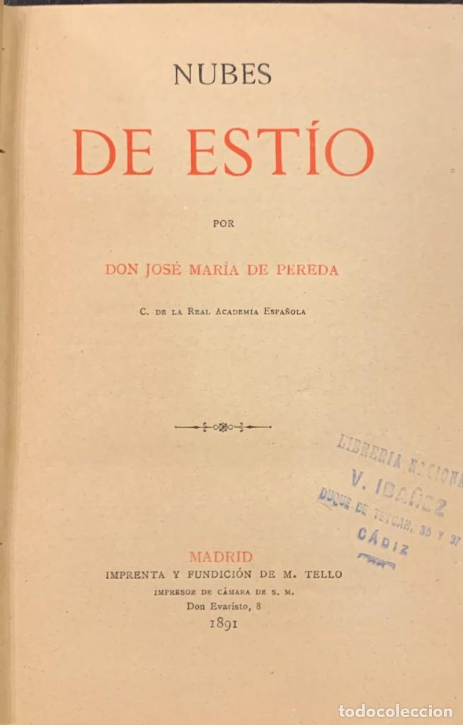Libros: Jos&eacute; Mar&iacute;a De Pereda . Nubes De Est&iacute;o - Foto 2