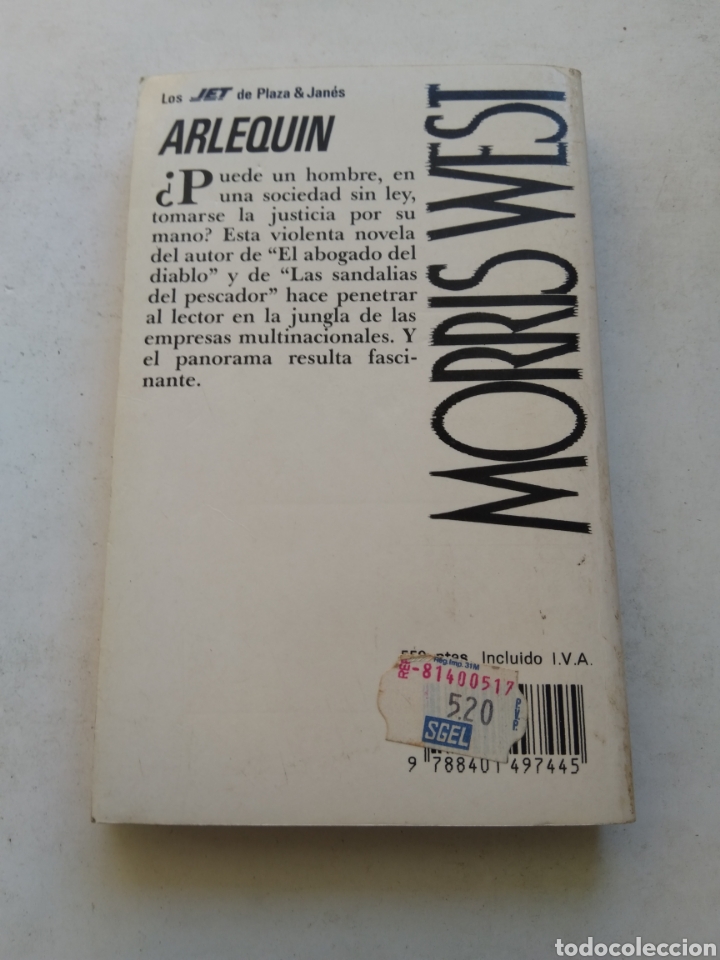 Libros: ARLEQU&Iacute;N/MORRIS WEST - Foto 3