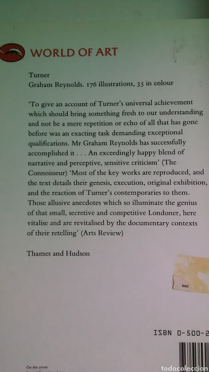 Libros: Turner. Grahan Reynolds. Thames and Hudson. 1969 - Foto 4