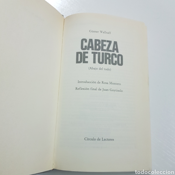 Libros: GUNTER WALLRAFF - CABEZA DE TURCO - Foto 2