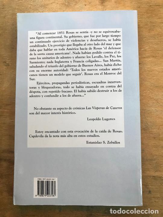 Libros: LAS VISPERAS DE CASEROS. ARTURO CAPDEVILA. - Foto 3