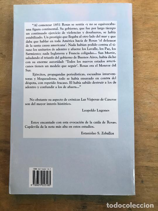 Libros: LAS VISPERAS DE CASEROS. ARTURO CAPDEVILA. - Foto 3