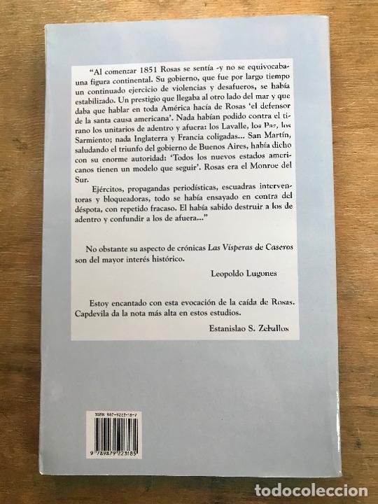 Libros: LAS VISPERAS DE CASEROS. ARTURO CAPDEVILA. - Foto 3