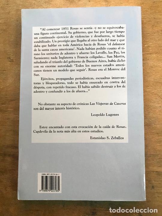 Libros: LAS VISPERAS DE CASEROS. ARTURO CAPDEVILA. - Foto 3
