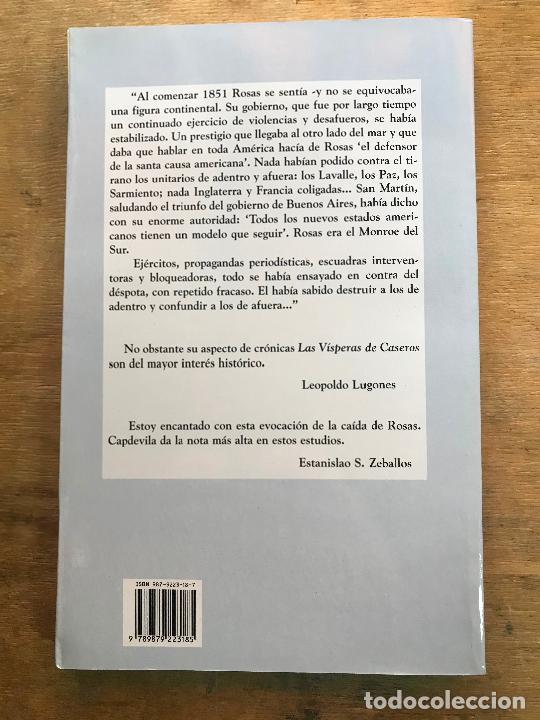 Libros: LAS VISPERAS DE CASEROS. ARTURO CAPDEVILA. - Foto 3