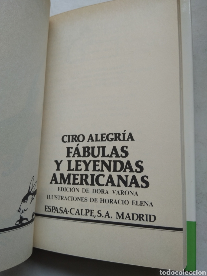 Libros: F&Aacute;BULAS Y LEYENDAS AMERICANAS/CIRO ALEGR&Iacute;A - Foto 2