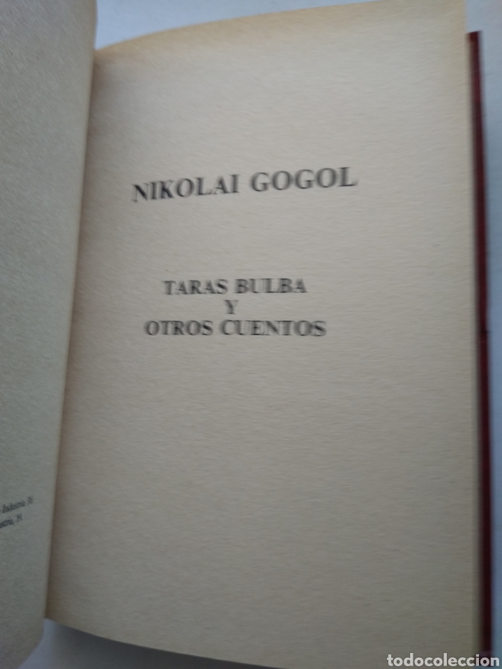 Libros: TARAS BULBA Y OTROS CUENTOS/NIKOLAI GOGOL - Foto 2