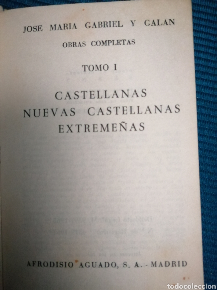 Libros: OBRAS COMPLETAS JOSE MARIA GABRIEL Y GAL&Aacute;N, MINI LIBROS - Foto 3
