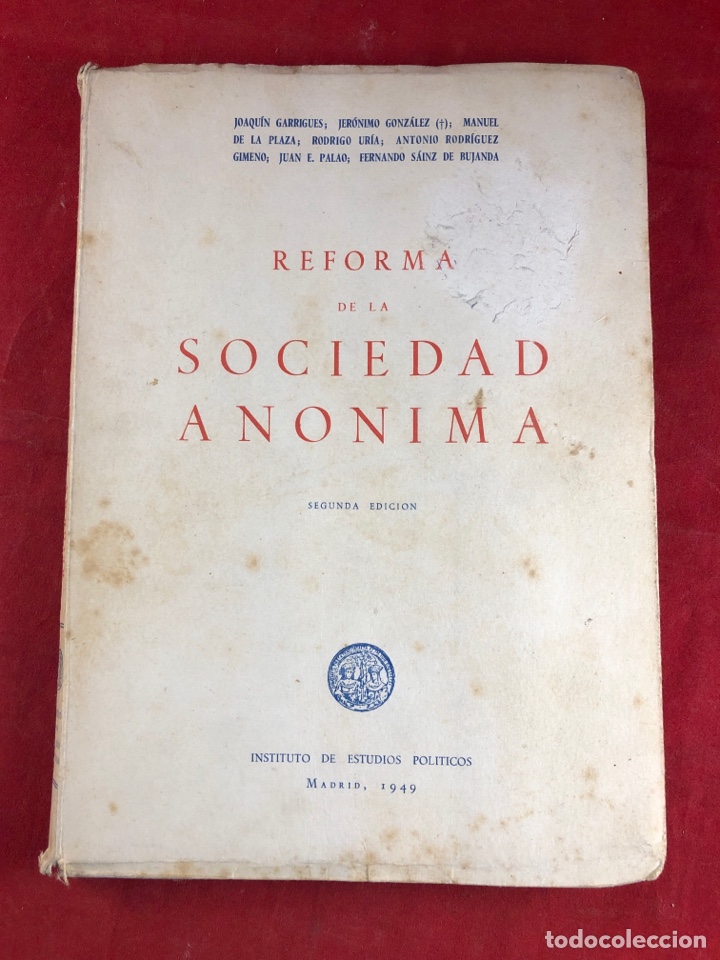 Libros: Reforma de la sociedad an&oacute;nima 1949 - Foto 1