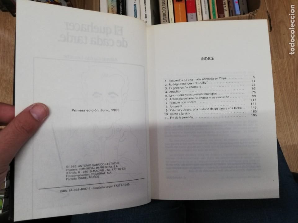 Libros: EL QUEHACER DE CADA TARDE. ANTONIO GARRIDO-LESTACHE. 1&ordf; EDICI&Oacute;N - Foto 4