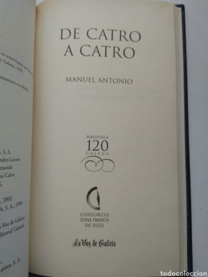 Libros: DE CATRO A CATRO/MANUEL ANTONIO - Foto 2