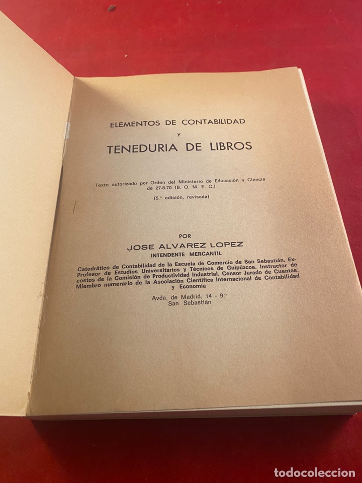 Libros: Elementos de contabilidad y tenedur&iacute;a de libros - Foto 2
