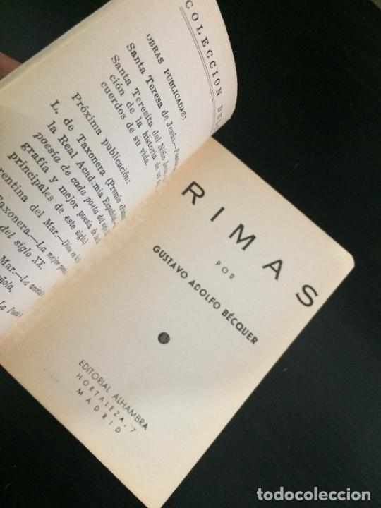 Libros: RIMAS. GUSTAVO ADOLFO BECQUER. - Foto 2