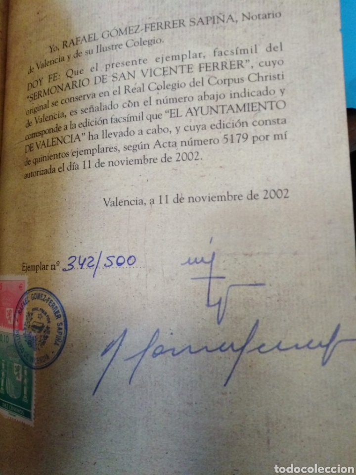 Libros: SERMONARIO DE SAN VICENTE FERRER - FERRER,San Vicente. - Foto 5